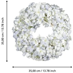 Eglo 428206 - Corona di fiori artificiali SOLVANG diametro 35 cm blu