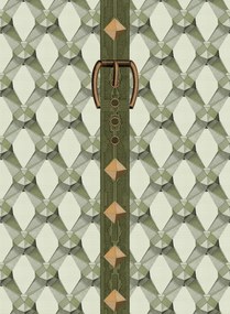 Mindthegap Carta da parati Luxury Detail - Light Green/ Taupe