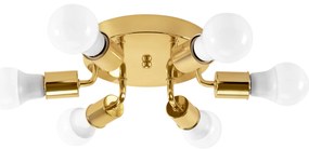 Plafoniera Plafone 6 Bracci Metallo APP712-6C Oro