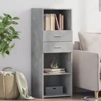 Credenza Grigio Cemento 45x42,5x124 cm in Legno Multistrato 846169