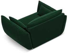 Poltrona verde scuro con rivestimento in velluto Vanda – Mazzini Sofas