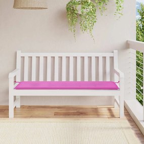 Cuscino Per Panca Da Giardino Rosa 150x50x3cm İn Tessuto Oxford /