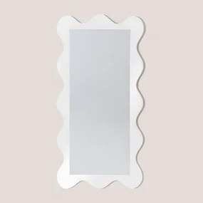 Specchio da parete rettangolare in MDF Mergan Bianco - Sklum