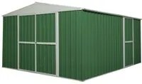 Box garage lamiera zincata casetta giardino acciaio 360x430cm x h2.10m - 185KG - 15,48mq - VERDE