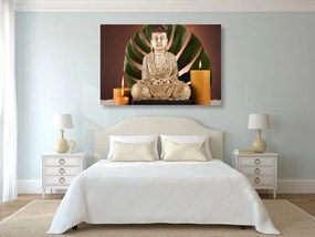 Quadro su tela – Buddha con natura morta rilassante