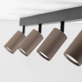 Faretto TUNE 4xGU10/10W/230V nero/marrone