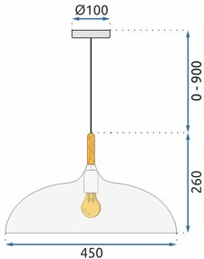 Lampada da soffitto ANZO Grigia