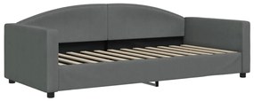 Letto da giorno grigio 90x200 cm in tessuto