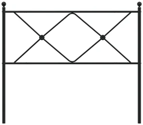 Testiera in metallo nero 107 cm