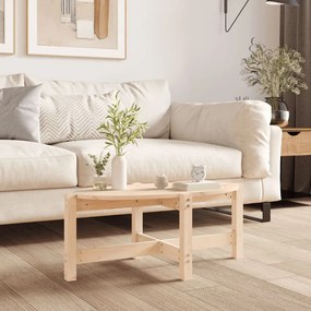 Tavolino Da Salotto 87x48x35 Cm İn Legno Massello Di Pino /