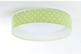 Plafoniera LED GALAXY KIDS 24W 230V verde/bianco a pois