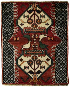 Shiraz Tappeto persiano 70 x 50 Rosso (Iran) Annodato A Mano