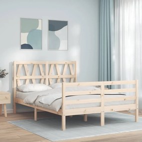 Giroletto Con Testiera 140x190 Cm İn Legno Massello /