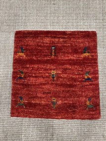 Gabbeh Tappeto 40 x 40 Rosso (Iran) Annodato A Mano