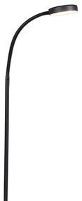 Lampada da terra moderna nera con LED regolabile - Trax