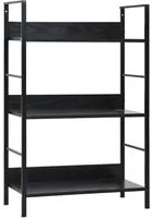 Scaffale Libri 3 Ripiani Nero 60x27,6x90,5 cm Legno Multistrato 288218