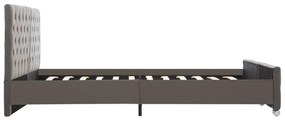 Giroletto grigio in velluto 180x200 cm