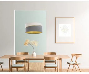 Lampadario a sospensione con filo SWING 1xE27/60W/230V grigio/bianco/oro