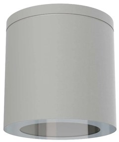 Applique da soffitto IP54 GU10 in Alluminio e Vetro - Grigia