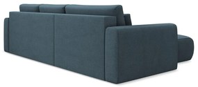 Divano angolare blu allungabile/con contenitore (con penisola a sinistra/con chaise lounge) Kapua – Makamii