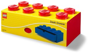 Cassetto da scrivania rosso rettangolare Lego