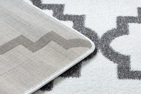 Tappeto SKETCH - F343 crema / grigio marocco trifoglio trellis - PRODOTTO DI SECONDO GRADO