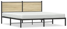 Giroletto Senza Materaso İn Metallo Rovere Sonoma 160x200 Cm /