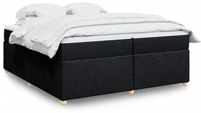 Giroletto A Molle Con Materasso Nero 200x200 Cm İn Tessuto /