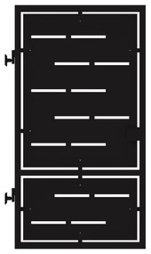 Cancello con serratura elettrica Privacy in ferro, apertura a sinistra, L 104.5 x H 180 cm, di colore nero