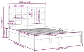 Giroletto in Legno Massello 135x190 cm Double