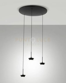 3804-47-101 montatura nera completa tonda a led cct 2700k - 3000k -...