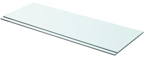 Mensole İn Vetro Trasparente 2 Pz 70x25 Cm /