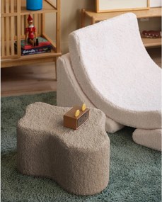 Pouf per bambini marrone chiaro con rivestimento in bouclé Cloud – Wigiwama