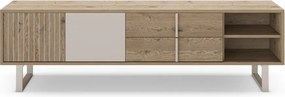 Mobile TV in rovere di colore grigio-naturale 180x51,5 cm Millay - Marckeric
