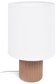 Kave Home - Lampada da tavolo Eshe in ceramica finitura terracotta e bianca