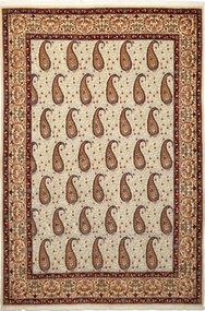 Isfahan Tappeto 200x140 Beige (Iran) Annodato A Mano