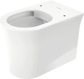 Vaso filo parete rimless a pavimento con Scarico Orizzontale senza sedile Bianco White Tulip 200109 Duravit