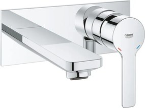 Rubinetto per lavabo ad incasso getto laminare cristallino Lineare cromato GROHE