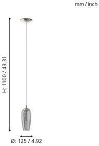 Eglo 96343 - Lampadario LED a sospensione con filo FARSALA 1xG9/2,5W/230V