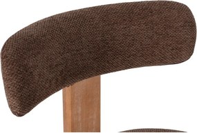 Sedie da pranzo in set marroni in imbottito 2 pz Nadia – MOME