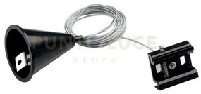 Led-track-s-1,5 nero kit sospensione nera per binario 150x4cm