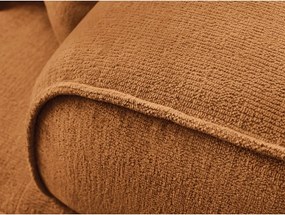 Divano color senape con rivestimento in ciniglia 237 cm Whesley – Bobochic Paris