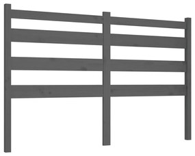 Testiera per letto grigia 146x4x100cm in legno massello di pino