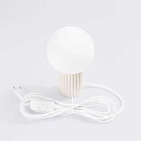 Sollux SL.1721 - Lampada da tavolo HALO 1xG9/8W/230V diametro 12 cm color crema