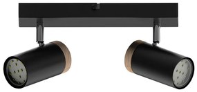 Faretto LAGOS 2xGU10/15W/230V nero/marrone