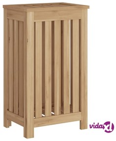 vidaXL Cesto del Bucato 35x25x60 cm in Legno Massello di Teak