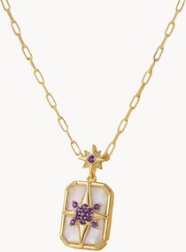 Collana placcata oro con pietre preziose Angeline