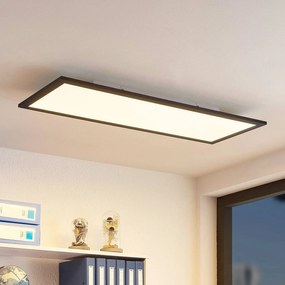Pannello LED Lindby Nelios, 80 x 30 cm, CCT, nero, metallo Nelios Lindby, dimmerabile, Nero, Soggiorno / Sala da pranzo, Alluminio, Moderno, Pannello LED