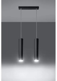 Sollux SL.0328 - Lampadario a sospensione con filo LAGOS 2 2xGU10/10W/230V nero