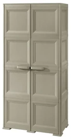 Armadio alto Omnimodus in resina, tortora L 79 x H 164 x P 43 cm, 2 ante, adatto per interno/esterno